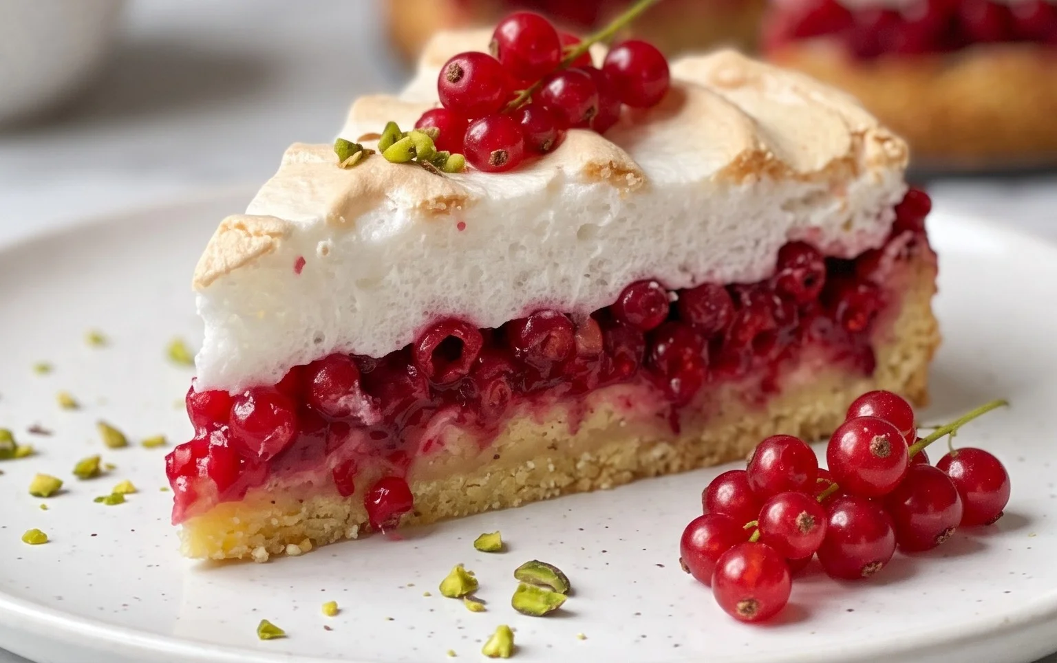 Ribiselkuchen mit Schneehaube